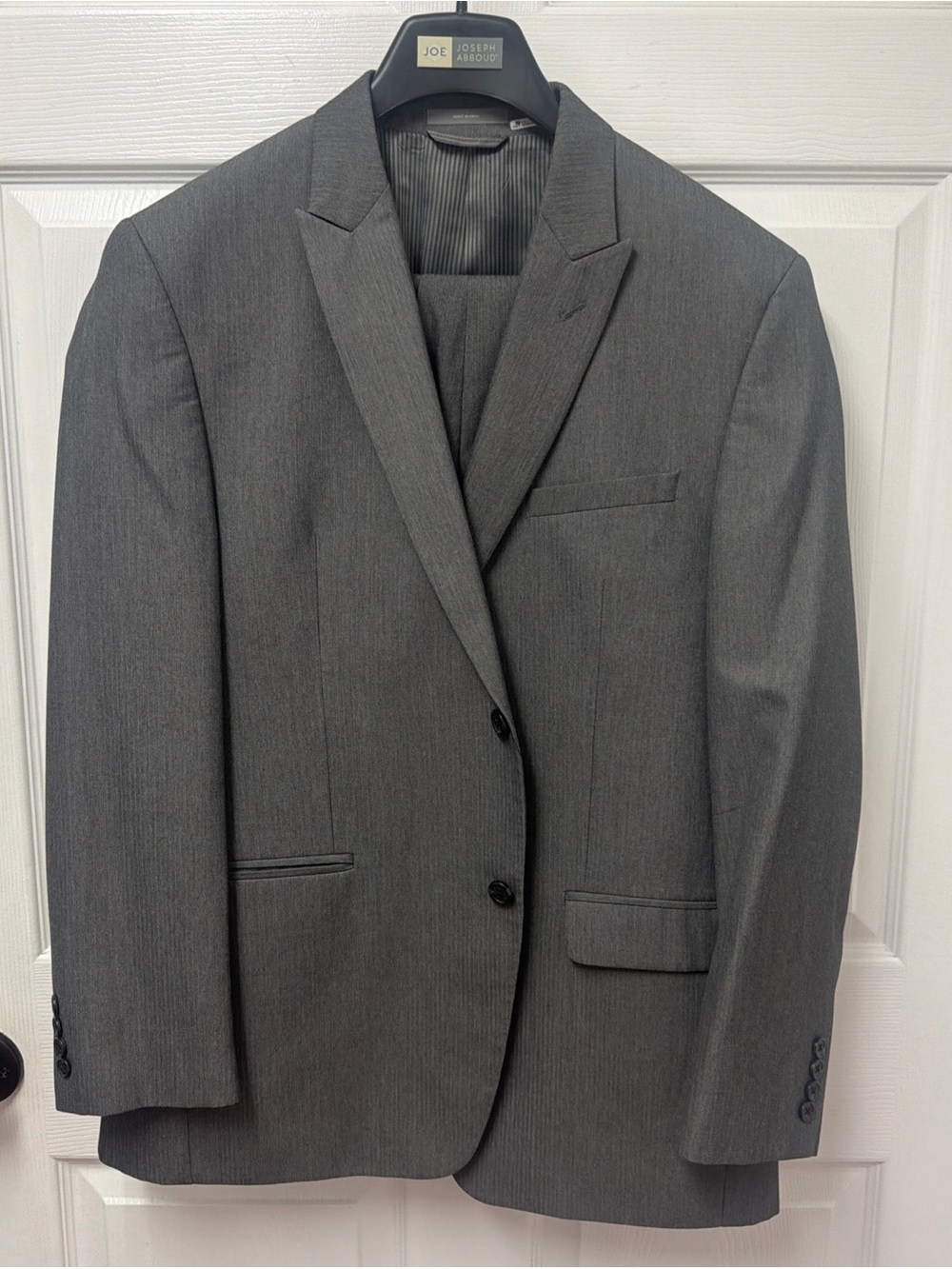 Joseph Abboud Men's Charcoal Gray Two-Button Suit Jacket